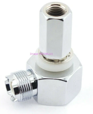 Montaje de antena POTA de ángulo recto hembra de 3/8-24 a UHF SO-239 - por W5SWL Foto 1 de 2