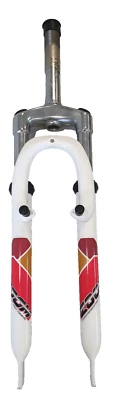 26 Zoll Zoom Fahrrad Federgabel 327 MTB 1 1/8 " Gewinde V-Brake in Weiss - Bild 1 von 2