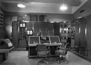 1957 Nevada Test Site Nuclear Bomb PHOTO Atomic Mission Control Room Consoles - Picture 1 of 2