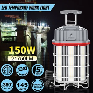 150 Watt Linkable LED Temporary Work Light Jobsite Construction Industrial Lamp - Picture 1 of 21