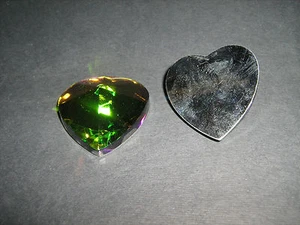 Cuore Cristallo Molato mm.40 Peacock GLASS CRYSTAL COLOUR ORNAMENT 108060-40 - Imagen 1 de 1