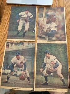 1971 CHICAGO CUBS INFIELDERS "CUT-OUT FROM NEWSPAPER' SANTO BANKS KESSINGER BECK - Picture 1 of 6