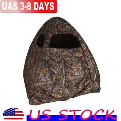 US Realtree Single Person Hunting Ground Blind Water Repellant Lightweight Tent - Image 1 of 4