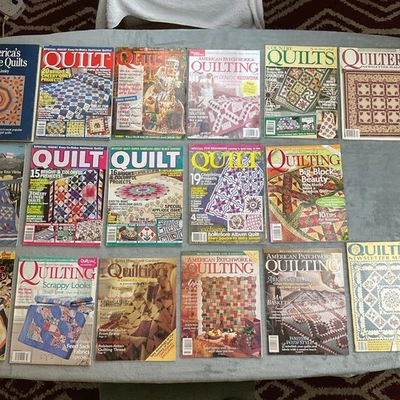 Lot of 16 Quilting Magazines 1987-2008 And 1 Book 1983 Quilt Patchwork Patterns - Image 1 of 4