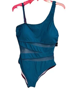 #8532 BLOOMING JELLY NWT WOMENS ONE PIECE GREEN BATHING SUIT SIZE XL - Picture 1 of 6