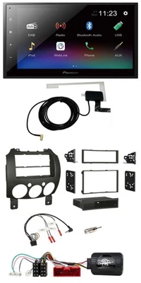 Pioneer DAB Lenkrad Bluetooth 2DIN USB Autoradio für Mazda 2 2007-2014 - Bild 1 von 4
