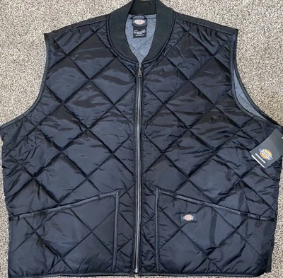 Chaleco de nailon acolchado con diamantes Dickies para hombre negro 3XL XXXL NUEVO CON ETIQUETAS Foto 1 de 4