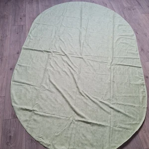 Tischdecke 220x140cm Hellgrün Oval Beidseitig Nutzbar Vintage Retro Stoffdecke - Bild 1 von 4