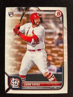 Juan YEPEZ 2022 Bowman Rookie Card #24 St. Louis Cardinals - Image 1 of 2