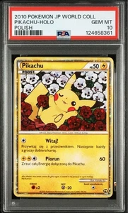 PSA 10 GM 2010 Pikachu Holo Pokemon Card World Collection Polish Vintage - Picture 1 of 2
