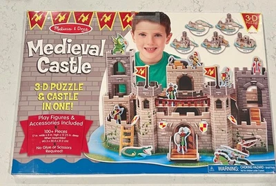 Rompecabezas 3D Castillo Medieval Melissa & Doug 100+ Piezas No Necesita Pegamento ni Tijeras Foto 1 de 4