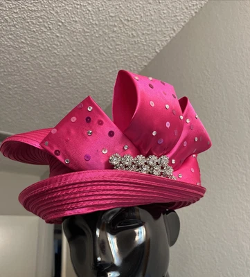 Arco de imitación vintage Whittall & Shon Church FUSCHIA Kentucky Derby EE. UU. Foto 1 de 4