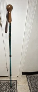 Vintage LEKI SPORT Light Walk Nordic Hiking Walking Pole Hard Wood Handle - Picture 1 of 9