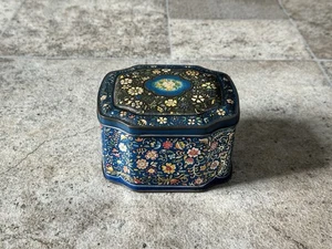 Vintage George W. Horner & Co. Ltd. England Dose - Floral Sweets Container - Blau - Bild 1 von 12