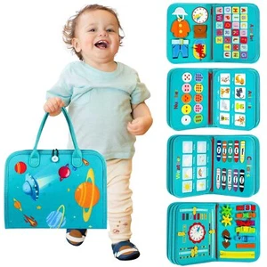 Toddler Busy Board Montessori Toys - Sensory Learning Activities for Ages 2-4 - Picture 1 of 6