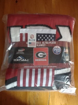 NCAA: Georgia Bulldogs Denali Blanket: 60" X 72": Brand New: USA Made - Image 1 of 2