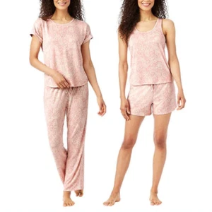 Lucky Brand Ladies' 4-Piece Pajama Set Pink M - Picture 1 of 5