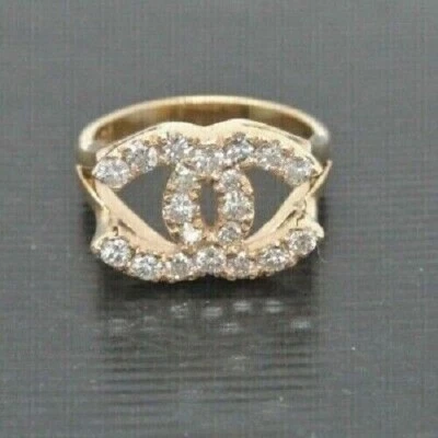 2 Ct Round Cut Lab Created Diamond Engagement Band Ring 14K Yellow Gold Plated - Image 1 of 4