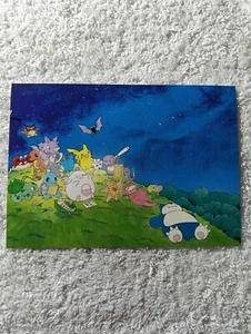 Snorlax Pokémon Fukuyama Keiko Post card Movie Summer Japanese B5990 - Picture 1 of 6