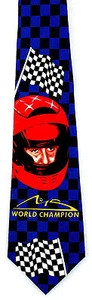Michael Schumacher Herren Krawatte Formel 1 Autorennen Champion blau Neck Tie - Bild 1 von 2