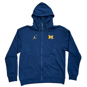 Air Jordan Michigan Wolverines Full Zip Hoodie Sweatshirt PE, Size XL NWT DD6142 - Picture 1 of 3
