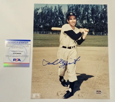 PHIL RIZZUTO Signed 8x10 Photo-HALL OF FAME-NEW YORK YANKEES-PSA - Image 1 of 4