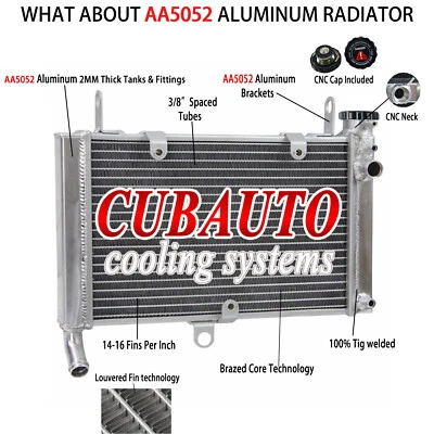 ALUMINUM MOTORCYCLE RADIATOR FOR 1997-2007 YAMAHA YZF600R YZF-600R THUNDERCAT - Image 1 of 4