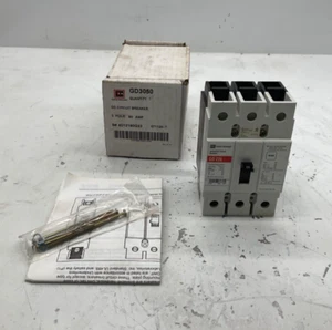 NEW CUTLER HAMMER GD3050 CIRCUIT BREAKER 50A 3P 480V THERMAL MAGNETIC - Picture 1 of 9