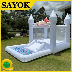 Tragbares Hüpfhaus mit Rutsche undBallgrube Multifunktionale aufblasbareHüpfburg - Bild 1 von 7