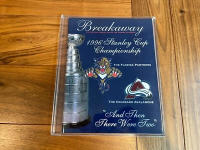 Florida Panthers vs Colorado 1996 Avalanche Stanley Cup programa de campeonato casi nuevo Foto 1 de 4