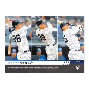 2019 TOPPS NOW #432 NEW YORK YANKEES 28TH STRAIGHT GAME WITH HR SETS MLB RECORD - Picture 1 of 2