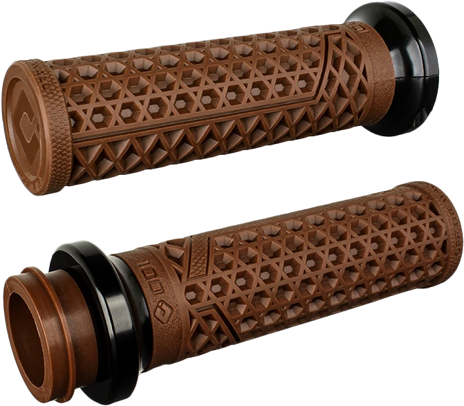 ODI Vans Lock-On Motorcycle Grips 1" Brown/Black Harley Davidson TBW 2008-2024 - Image 1 of 1