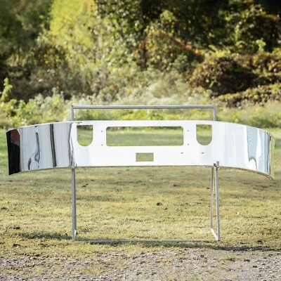 Para-choque Mack CXU 613 - 16" envoltório cromado aftermarket - EUA - Suportes incluídos - Imagem 1 de 4