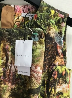 BNWT CARVEN Jungle Print Catwalk Havane Mini Shift Dress  36 FR / 6 - 8 UK New ! - Image 1 of 4