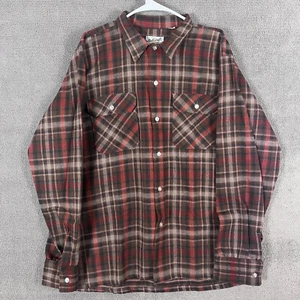Bellcraft USA Mens Shirt Size Large Button Up Long Sleeve Plaid Red - Picture 1 of 16