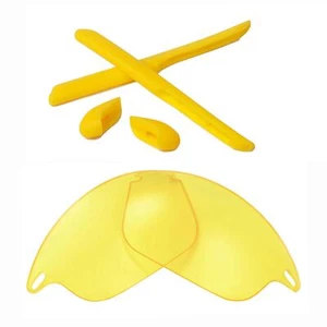 Juego de 4 Lentes de Repuesto Amarillas Walleva y Goma Amarillo Kit 4 Chaqueta Rápida Oakley - Imagen 1 de 7