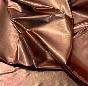 3 Yard Copper Iridescent Metallic Stretch Lame Fabric 56” With - Picture 1 of 4