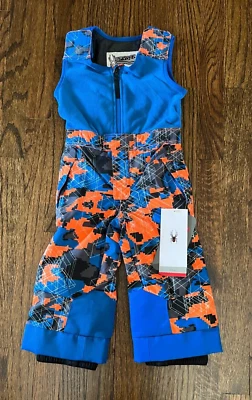 Calça Spyder Criança Menino Camuflagem Estampa Labirinto (Azul/Laranja) Mini Expedição 2 Nova Com Etiqueta - Imagem 1 de 4
