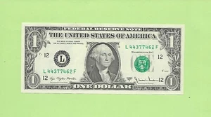1977A ..UNCIRC 1 $ L 4437 7462 F .... 1977A 1 $ L-F NICE NOTE FRN - Bild 1 von 2
