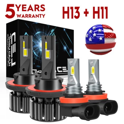 For Mini Cooper 2007-2018 6000K Combo F15H LED Headlights Hi-Low+ Fog Light Bulb - Image 1 of 4