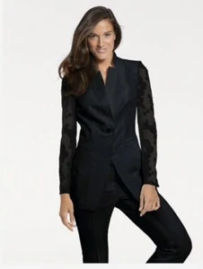 BNWT HEINE Patrizia Dini Long black Blazer Size Eu 36/ Uk 10/ RRP £105 - Picture 1 of 7