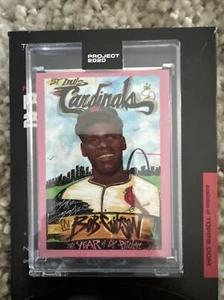 Topps PROJECT 2020 Card 124 - 1959 Bob Gibson by King Saladeen- In Hand - Picture 1 of 2