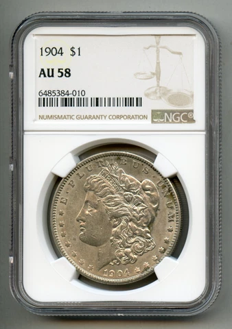 1904 Morgan Silver Dollar NGC AU 58 Cover