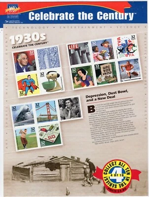 US #3185 32 Cents Celebrate the Century - 1930s Sheet of 15 Stamps Sealed MNH - Image 1 of 2