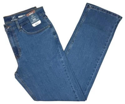 George #11702 NEW Men's Regular Fit Stretch Straight Leg Jeans - Image 1 of 3