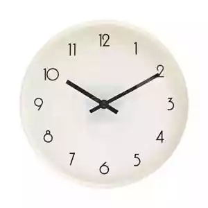 Wall Clock Quartz Round Wall Clock Silent Non-ticking Battery Operated White Au* - Picture 1 of 5