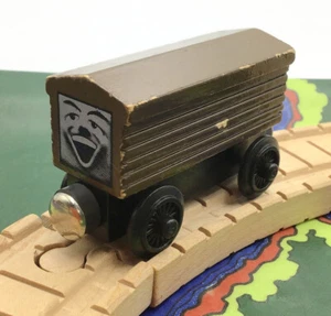 Thomas & Friends TROUBLESOME BRAKEVAN Truck 1st Ed. White Face Wooden Train 1993 - Picture 1 of 8
