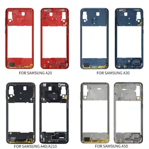 Middle Frame Plate Bezel Housing Cover Repair For Samsung A20 A30 A40 A50 - Picture 1 of 19