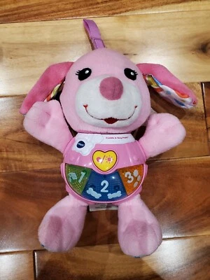 VTech Baby Cuddle And Sing Puppy Dog - Pink Lullaby**Works Great** - Image 1 of 4