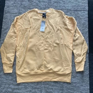 Adidas Sweatshirt Men’s Large Pulse Amber Crewneck Pullover NWT Logo Front - Picture 1 of 2
